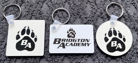 Bridgton Academy Plastic Keychain