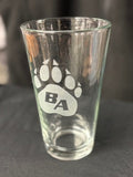 BA White Paw Print Pint Glass